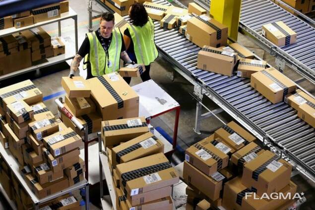 Stickers, hand-packing of goods, formation of kits