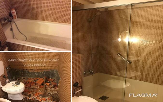 Substituição Banheira por Base de Duche